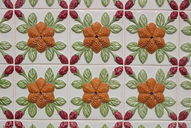 portugal, ceramic tiles, wall, covering, regular, pattern